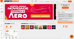 Como se registrar e fazer login na sua conta Aposta Ganha. Screenshot 1.